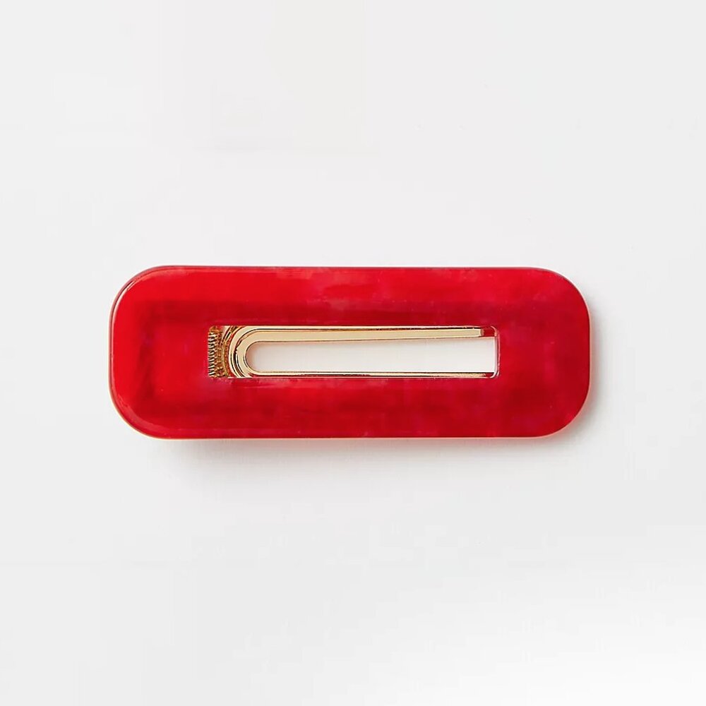 Ann Taylor Oversized Red Hair Clip